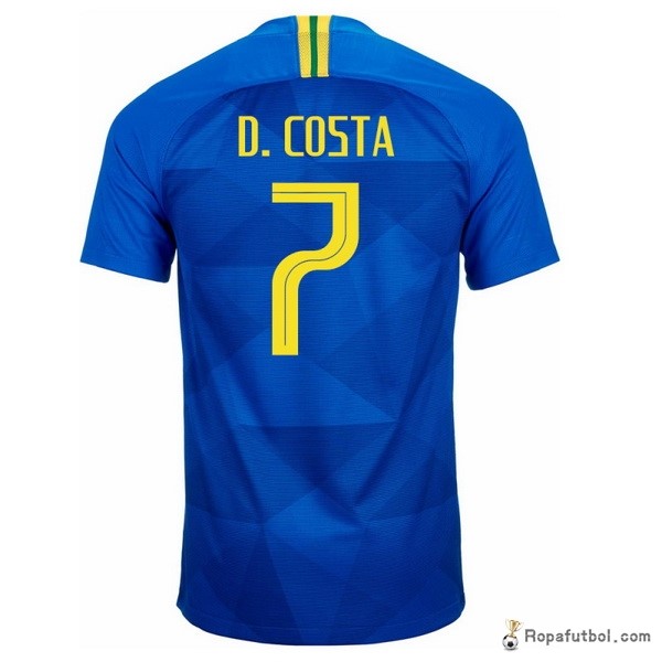 Camiseta Brasil Replica Segunda Ropa D.Costa 2018 Azul